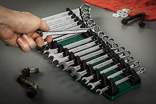 Sata 16-Slot Reversible Wrench Racks, Sae And Metric, 2-Pack - St95411 #TOP4
