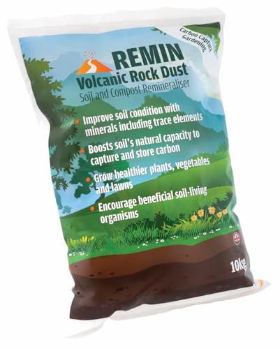 REMIN Volcanic Rock Dust | Organic Soil Fertiliser/Re-Mineraliser & Compost Activator | Carbon Capture | Boost Crops | 10kg |