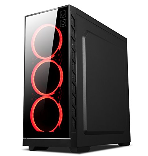 GOLDEN FIELD Z3 Computer Case ATX Gaming PC Mid Tower Case for ATX/M-ATX/ITX with Touch Buttons Acrylic