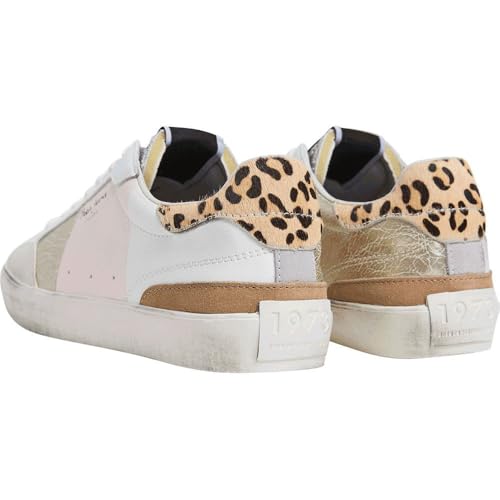 Pepe Jeans Para Mujer. PLS31573 Zapatillas De Piel Lane Sweet Blanco (37), Plano, Ante, Cordones, Casual - 6