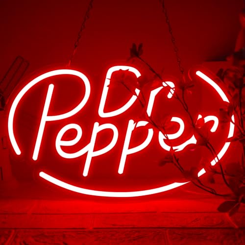 AHlove Neon Signs for Wall DecorNeon Lights for Bedroom Led Business Signs Suitable for Drinks ShopMan CaveChristmas Gifts16 * 10Inch(red)