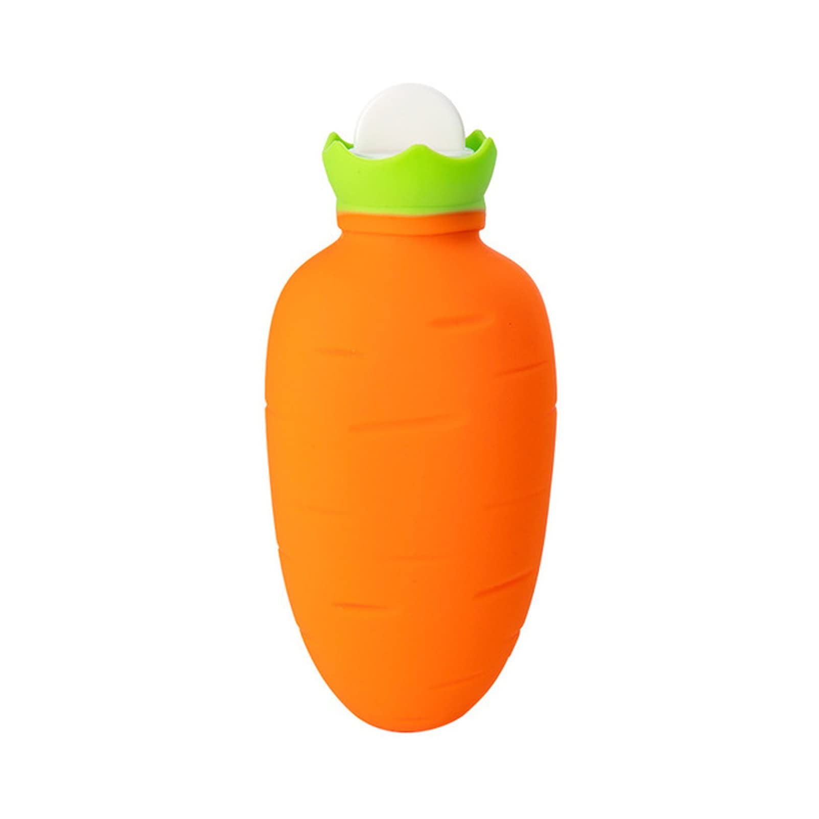 Wärmflasche Silikon-Warmwasserflasche Niedliche Rettich-heiße Packungen Winter Handwärmer Mikrowellenheizung Warmwassertasche Geeignet for alle Jahreszeiten Wärmflasche mit bezug(Orange)