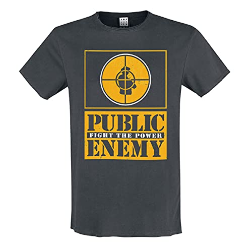 T-shirt Public Enemy Homme Gris Marengo - Collection Amplified Coupe Regular