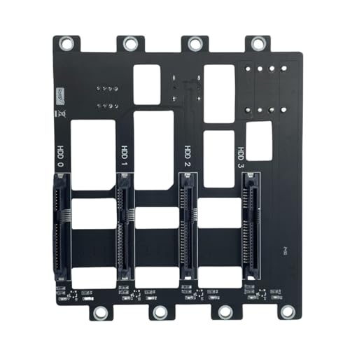 Placa base SFF8643 SAS SATA de 4 bahías metálicas para disco duro HDD de 6 Gbps con LED 3