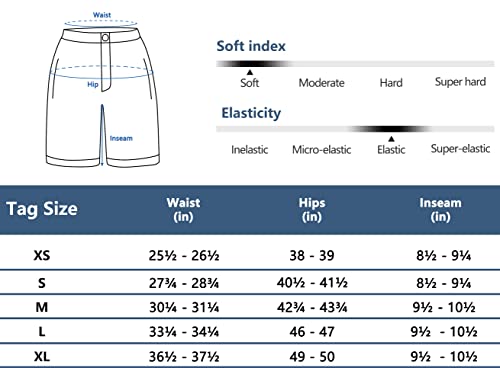 Short feminino Little Donkey Andy com stretch de secagem rápida para caminhadas, acampamento, viagem
