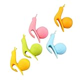 Sanwood 10PCS Cute Snail Silicone Tea Bag Holder Cup Mug Candy Colors Gift Set