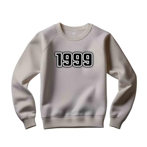 [CITY POSTERS PLUS] 1999 Year Unisex Sweatshirt (Melange Grey, XL)
