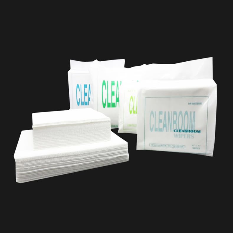 Sanbo Cleanroom Paper 4 x 4 Double Knit 100 Polyester Wipers Lint Free Cloths Laser Sealed Edge Class