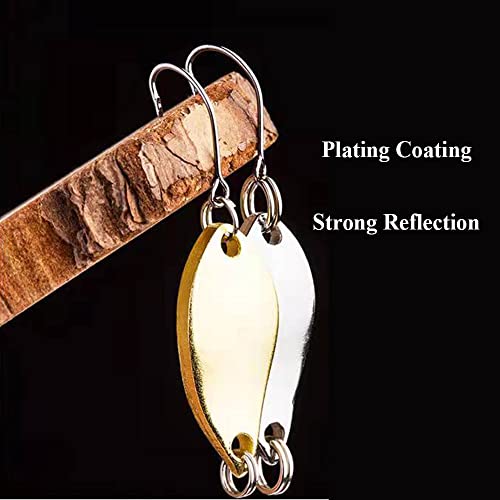 12 Pcs Spoon Metal Fishing Lure Metal Spoonset,As Hard Fishing Spinner Baits And Spoon Fishing Baits For Trout Bass Salmon In Various Fresh Water And Salt Water (0.12) #TOP3