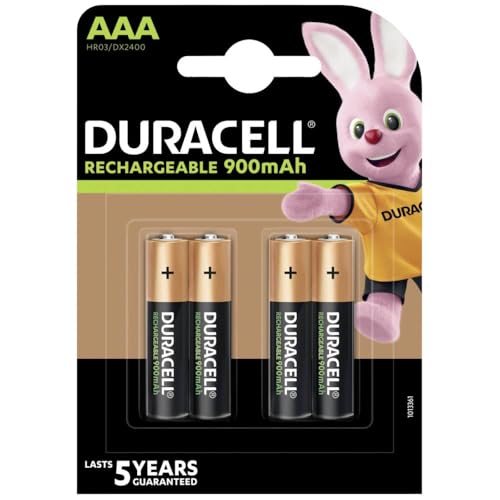 Pack blíster de 4 Pilas Recargables Duracell Ultra, Tipo AAA, 1,2 V - 900 mAh