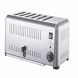 GOOG Electric Breakfast Kitchen Baker 6 Slice Slot Toaster Stainless Steel Commercial Bread Oven...
