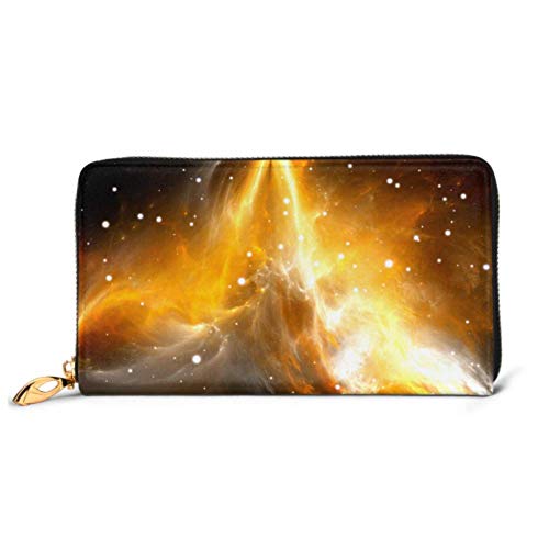 Preisvergleich Produktbild JHGFG Mode Handtasche Reißverschluss Brieftasche Space Nebula Stars Telefon Clutch Geldbörse Abendkupplung Blocking Leder Wallet Multi Card Organizer