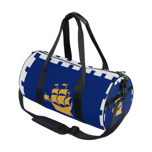 Bolsa de lona unisex de Quebec para entrenamientos deportivos y escapadas de fin de semana