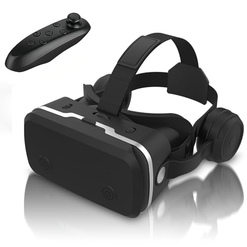 【DISPOSITIVO DELICATO PER GLI OCCHI】: Le lenti del visore VR sono dotate di protezione dalla luce blu per ridurre l'affaticamento visivo. Ricordarsi di rimuovere la pellicola protettiva trasparente prima dell'uso per godere della qualità HD 1080p e di un'esperienza visiva più realistica.