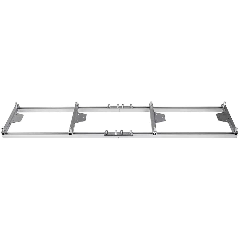 Sistema De Riel De Fresado De 9 Pies, Juego De Guía De Molino De Motosierra, Kit De Conector De Escalera Portátil, Funciona Con Aserradero Plateado
