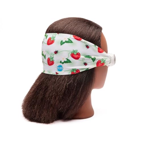 Image of Splash Place KIDS SWIM GOGGLES with Fabric Strap - STRAWBERRY FIELDS | Tangle-Free, Swimming Goggles for Kids, Comfy Fabric Strap Goggles