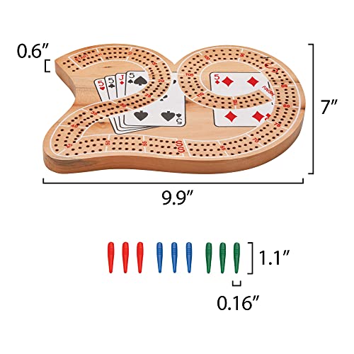 Juego de Mesa 29 Cribbage Clásico de Madera miniatura 6