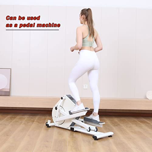Image of Magnetic Control Wooden Elliptical Machine Installation-Free Mini Stepper Small Ultra-Quiet Space Walker Home
