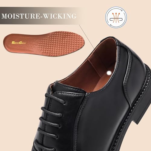 SILENTCARE Men's Dress Shoes Formal Oxford Business Comfortable Classic Lace Up Shoes2