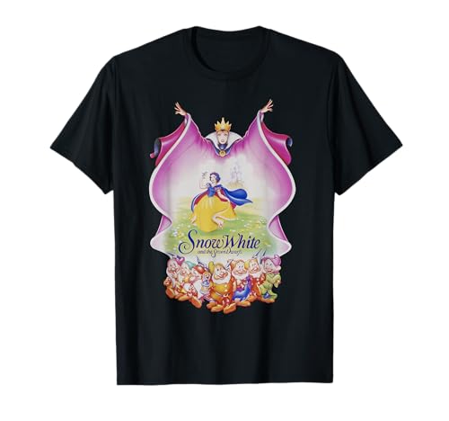 T-shirt Blanche-Neige Disney col rond anti-déformation imprimé Evil Queen grand confort