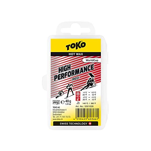 Toko Skiwachs High Performance, Größe:40 g, Farbe:red -4 °C - -12 °C