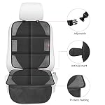 Car Seat Protector with Thickest Padding,Waterproof 600D with Storage Pockets,Non-Slip Pets Fabric Child Baby Cover Leather Reinforced Vehicle Seat 1 Pack (Black) - Image 4