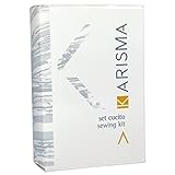 Kit práctico y de bolsillo Karisma KRSC Juego costura, 500 estuches de color 6 hilos de algodón de varios colores, 2 botones de plástico, 1 aguja de acero, 1 pin de seguridad