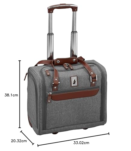 LONDON FOG Westminster Seat Bag Grey, 15" USB, Grey, 15" USB, London Fog Westminster 15" Under the Seat Bag Grey