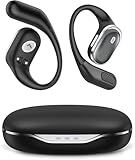 Auriculares inalámbricos de oído abierto con Bluetooth 5.4, 50 horas de autonomía, sonido estéreo y cancelación de ruido ENC; auriculares resistentes al agua (IPX7) con gancho ergonómico para deporte