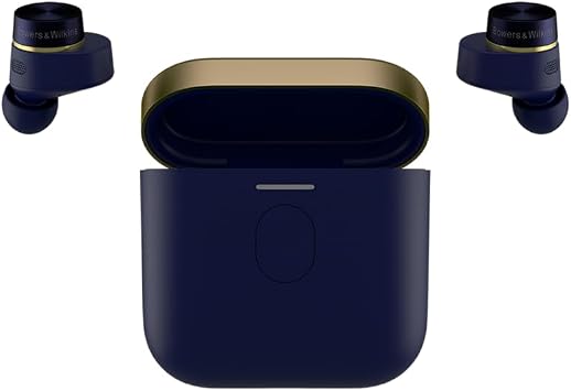 سماعة الرأس Bowers & Wilkins Pi7 S2 Midnight Blue Wireless True Wireless لإلغاء الضوضاء (ANC)، باللون الأزرق الليلي مع بلوتوث، وaptX، وميكروفون متكامل