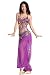ZLTdream Lady's Belly Dance Chiffon Banadge Top and Lantern Coins Pants