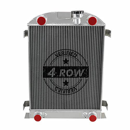 CoolingSky 4 Row All Aluminum Radiator for 1932 Ford Flat Head V8 Engine Stock Height &1930-31 Ford Model A /1932 Model B