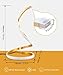 NUÜR Spiral LED Table Lamp, Modern 3 Colors Dimmable Desk Lamp with Minimalist Lighting Design & Touch Controller, Creative Stylish Smart Lamp for Bedroom, Office, Home (Gold)