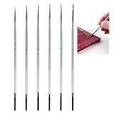6 Pcs Liner Brush for Painting, Script Liner Paintbrush Set with Fine Tip, Acrylic Paint Brushes and Rigger Brush Watercolor, Professional Long Detail Brushes for Artists and Crafts