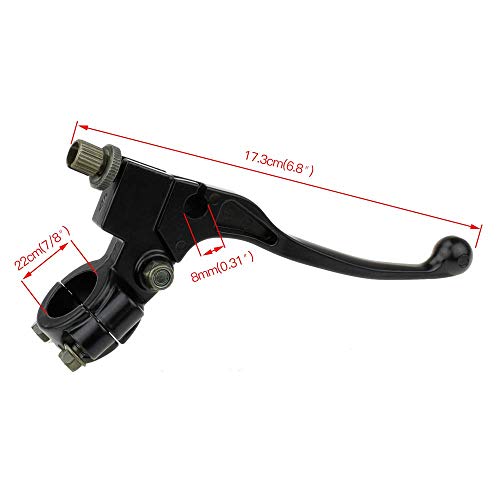 Hiaors HB089-BLACK 7/8 Inch Universal Motorcycle Black Left Clutch Brake Handle Lever Perch thumb #4