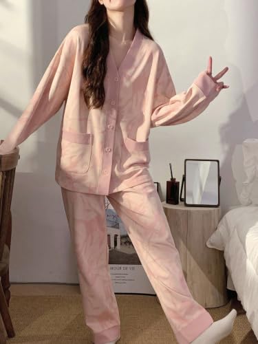 Image of LITZO Womens Korean Night Dress || Pyjama Set ||Korean Nightsuit || Women Nightwear ||Round Neck Half Sleeve Nightsuit || Loungewear || Everyday Nightdress (L-228-233)