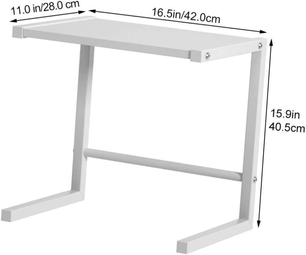 Adjustable Height Kitchen Organizer Rack Metal Oven Stand for Microwave Countertop Storage Solution Detachable Shelf Suitable for Small Appliances and Air Fryers