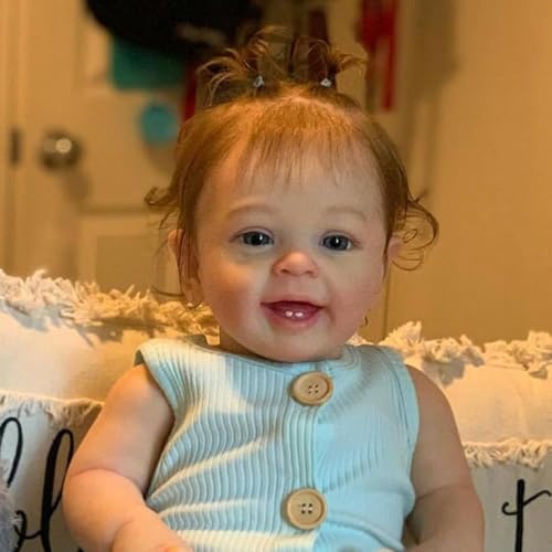 Bebê Reborn Boneca Silicone Menina Realista Olhos Azuis 55cm Pode...
