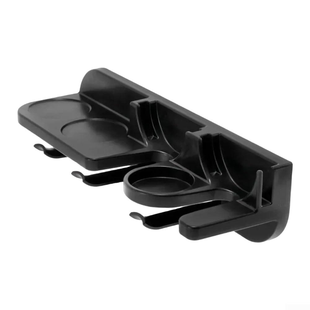 Soporte de pared para portafiltro espresso negro con estantería ABS para organizar tu cafetera