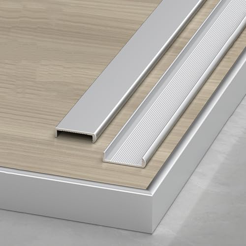 VQWQV 3pcs×100cm Aluminium-Schwelle Kantenleiste, U-Metall-Übergangsleiste Boden, Für Laminat 1.4 Bis 3.6cm, Extra Breite Eingangstür-Verbindungsleiste(Silber,W3.44cm) VQWQV 3pcs×100cm Aluminium-Schwelle Kantenleiste, U-Metall-Übergangsleiste Boden, Für Laminat 1.4 Bis 3.6cm, Extra Breite Eingangstür-Verbindungsleiste(Silber,W3.44cm)