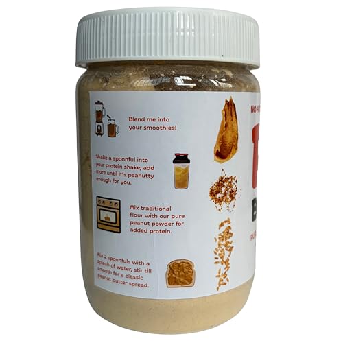 Image of PB Blend Pure Peanut Butter Powder 230gm, prepares 500gm spread, 100% Roasted Peanut Powder | 54g Protein, 9g Prebiotic Fibres & 87% Less Fat, No Added Sugar & Salt.