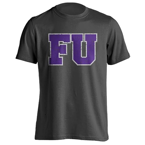 Sport Your Gear Furman Paladins FU Wordmark Distressed Short Sleeve T-Shirt Charcoal Large