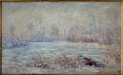 Art Tableau Givre près de Vétheuil Claude Monet pour habiller un grand mur vide