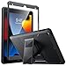 MoKo Case Fit New iPad 10.2 2019 (10.2 inch), [Heavy Duty] Shockproof Full Body Rugged Hybrid Cover with Built-in Screen Protector Compatible with Apple iPad 7th Generation 2019 - Black