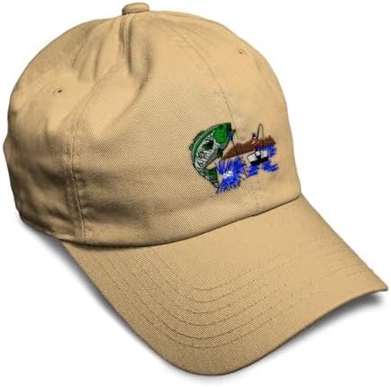 Soft Baseball Hat Embroidered Dad Hat Animal Wildlife Freshwater Bass Fishing Men & Ladies Baseball Cap