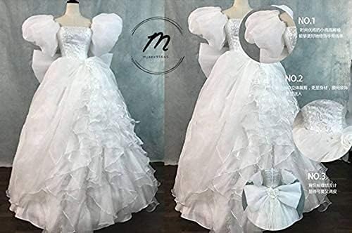 Amazon 小笨康 魔法にかけられて ジゼルディズニープリンセス ドレス ワンピース 風 セット コスプレ衣装 バニエ S 女 コスプレ 仮装 通販