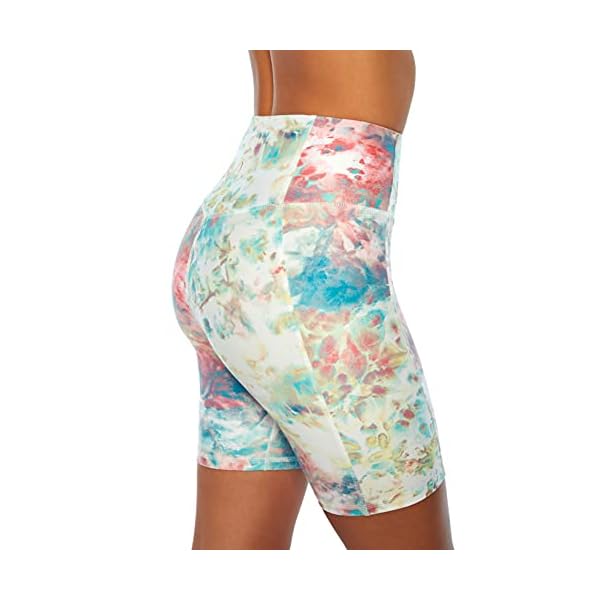 Jessica-Simpson-Sportswear-Womens-Tummy-Control-Bermuda-Short Jessica Simpson Sportswear Women's Standard Tummy Control Bermuda Short, Ice Green Tidal Wave Tie Dye, Medium