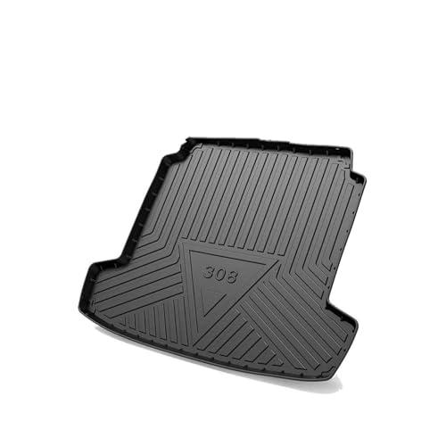 Tapis de coffre pour Peugeot 308 2016-2020 sur mesure noir protection coffre voiture