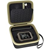 PAIYULE Carrying Case for Garmin Xero C1 Pro/Xero C2 Chronograph, Shock-Resistant Storage Case with Mesh Pocket for Cable & Accessories, Portable Shooting Range Case (Black-Brown, Bag Only)