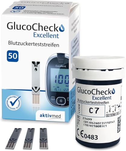 GlucoCheck Excellent Blutzuckerteststreifen 50 Stück